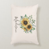 モノグラムの水彩ヴィンテージひま素朴わり アクセントクッション (正面(垂直))