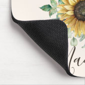 モノグラムの水彩ヴィンテージひま素朴わり マウスパッド (コーナー)