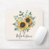 モノグラムの水彩ヴィンテージひま素朴わり マウスパッド (マウス)