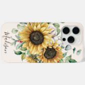 モノグラムの水彩ヴィンテージひま素朴わり Case-Mate iPhoneケース (裏面 (横))