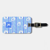 モノグラムの水彩画のいかりパターン1 ラゲッジタグ (正面横)