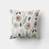 モノグラムの水彩花柄クッション クッション (裏面)