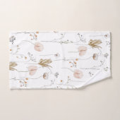 モノグラムの水彩花柄タオルセット バスタオルセット (ハンドタオル)