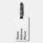 モノグラムの水玉模様の荷物のラベル ラゲッジタグ (裏面縦)