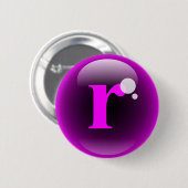 モノグラムの泡R 缶バッジ (正面&裏面)