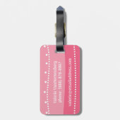 モノグラムの波状のストライプのパーソナライズなバッグのラベル ラゲッジタグ (裏面縦)