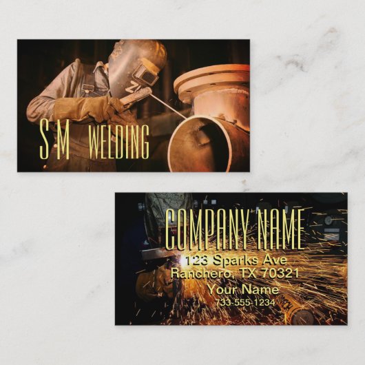 モノグラムの溶接 名刺 (正面/裏面)