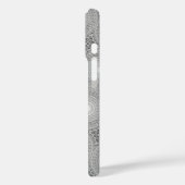モノグラムの灰色の円パターン Case-Mate iPhoneケース (裏面 / 左)