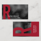 モノグラムの煙のシマウマのプリントの芸術家の名刺 名刺 (正面/裏面)