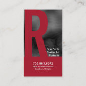 モノグラムの煙のシマウマのプリントの芸術家の名刺 名刺 (裏面)