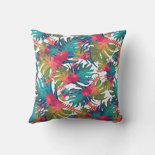 モノグラムの熱帯花の装飾用クッション クッション (裏面)