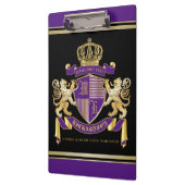 モノグラムの王冠の紋章あなた自身の紋章付き外衣を作って下さい クリップボード (左)