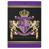 モノグラムの王冠の紋章あなた自身の紋章付き外衣を作って下さい クリップボード (裏面)