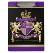 モノグラムの王冠の紋章あなた自身の紋章付き外衣を作って下さい クリップボード (正面)