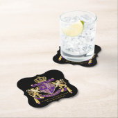 モノグラムの王冠の紋章あなた自身の紋章付き外衣を作って下さい ペーパーコースター (インサイチュ)