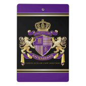 モノグラムの王冠の紋章あなた自身の紋章付き外衣を作って下さい ミニクリップボード (裏面)