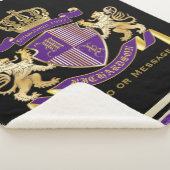 モノグラムの王冠の紋章あなた自身の紋章付き外衣を作成して下さい シェルパブランケット (3/4)