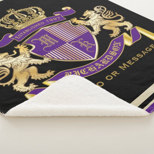 モノグラムの王冠の紋章あなた自身の紋章付き外衣を作成して下さい シェルパブランケット (3/4)