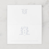 モノグラムの王冠 クレスト 白 銀 結婚式 プレイスカード (外部開封)