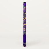 モノグラムの王室のな紫色のフラクタルの場合 Case-Mate iPhoneケース (裏面/右)