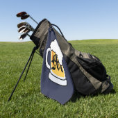 モノグラムの生ビールのマグ ゴルフタオル (グリーン)