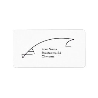 モノグラムの白を飛び越える ラベル