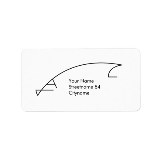 モノグラムの白を飛び越える ラベル (正面)