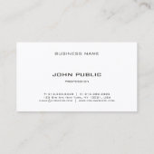 モノグラムの白黒ミニマルテンプレート 名刺 (裏面)