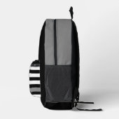 モノグラムの矯正役員薄銀線 プリントバックパック (右)