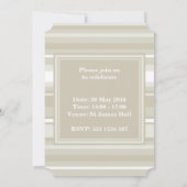 モノグラムの砂岩の縞模様 招待状 (裏面)