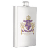 モノグラムの紋章の金ライオンの盾紋章付き外衣 フラスク (右)