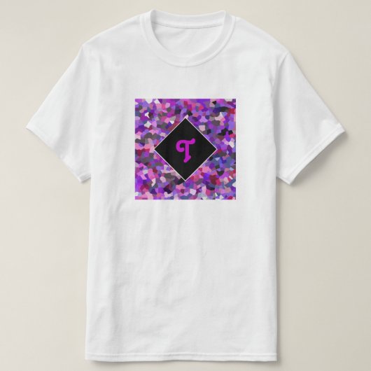 モノグラムの紙吹雪 Tシャツ (デザイン正面)