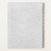 モノグラムの素朴グレーエレガントLinenスクリプト プランナー手帳 (裏面)