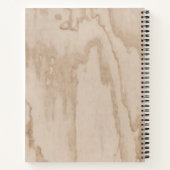 モノグラムの素朴木のテクスチャエレガントレシピ ノートブック (裏面)