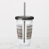 モノグラムの素朴木 アクリルタンブラー (右)