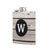 モノグラムの素朴木 フラスク (左)