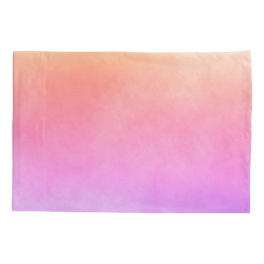 モノグラムの紫紫ピンクの桃のグラデーション 枕カバー (裏面)