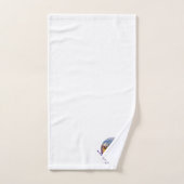 モノグラムの紫色のタオルセット バスタオルセット (ハンドタオル)