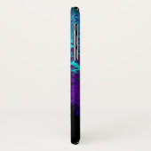 モノグラムの紫色のターコイズのフラクタルのiPhone Xの箱 Case-Mate iPhoneケース (裏面/左)