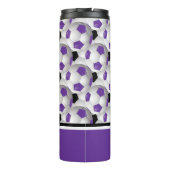 モノグラムの紫色の黒いサッカーボールパターン タンブラー (裏面)