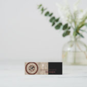 モノグラムの細い金属 スキニー名刺 (スタンド正面)