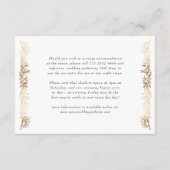 モノグラムの細部 高級な金色の植物の結婚式 エンクロージャーカード (裏面)
