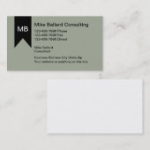 モノグラムの経営コンサルタントの名刺 名刺 (正面/裏面)