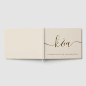 モノグラムの結婚のゲストブック ゲストブック (全面)