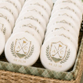 モノグラムの結婚ゴルフクラウン 缶バッジ
