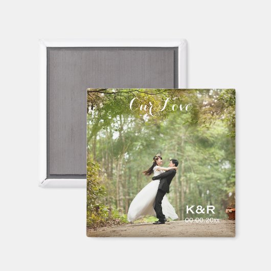 モノグラムの結婚光磁石 マグネット (正面/裏面)