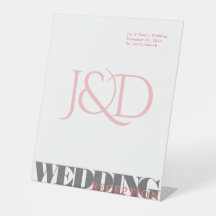 モノグラムの結婚台標識