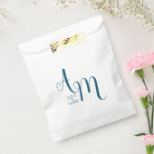 モノグラムの結婚式のおもてなし用ギフトバッグ フェイバーバッグ (封をした状態)