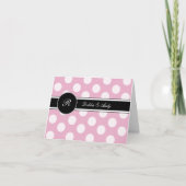 モノグラムの結婚式の招待状 サンキューカード (正面)