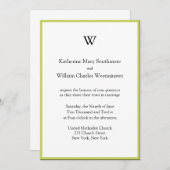 モノグラムの結婚式招待状 招待状 (正面/裏面)